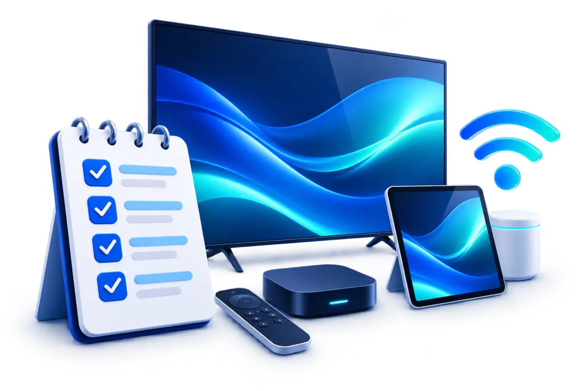 IPTV UK buyer guide with compatible television, tablet and streaming device checklist