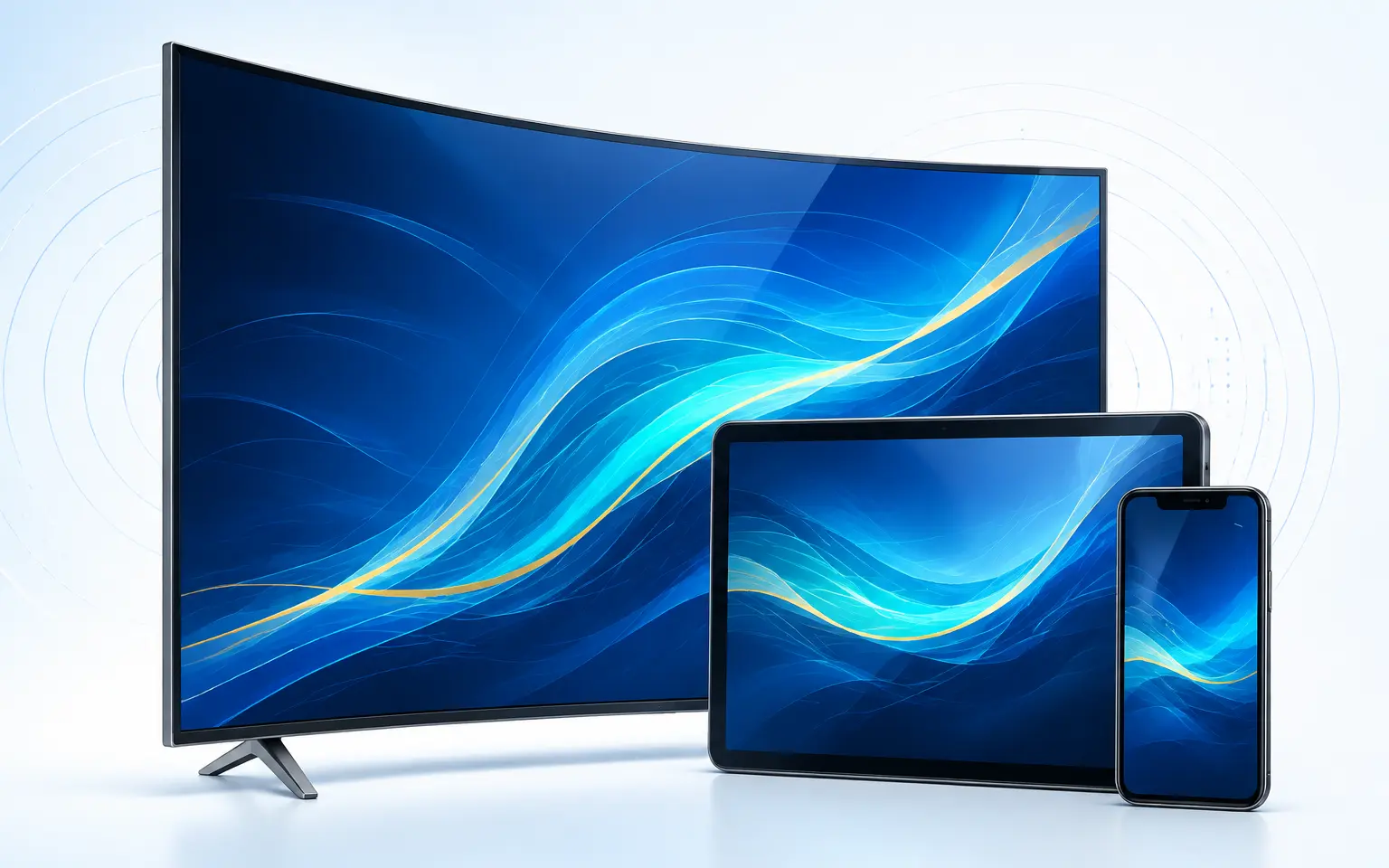 IPTV UK subscription on compatible television, tablet and phone screens